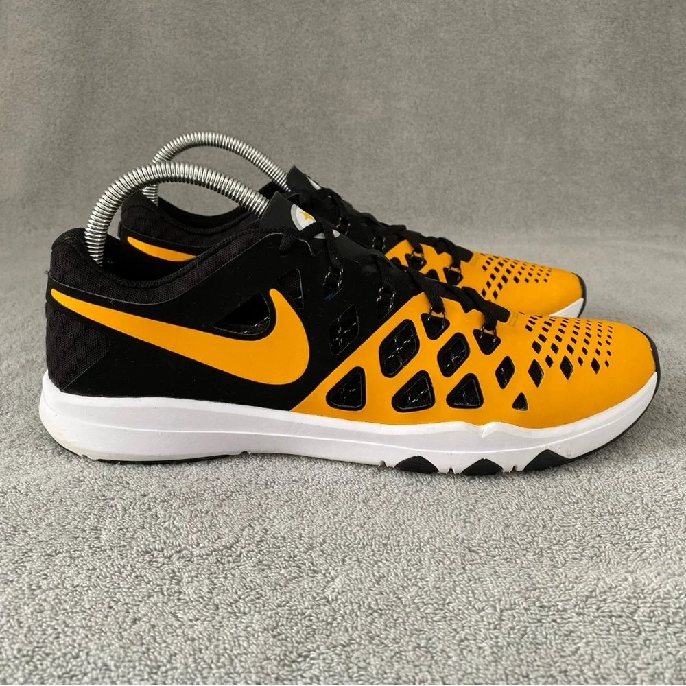 Nike Mens 11.5 Train Speed 4 AMP NFL Pittsburgh Steelers Shoes Black Yellow